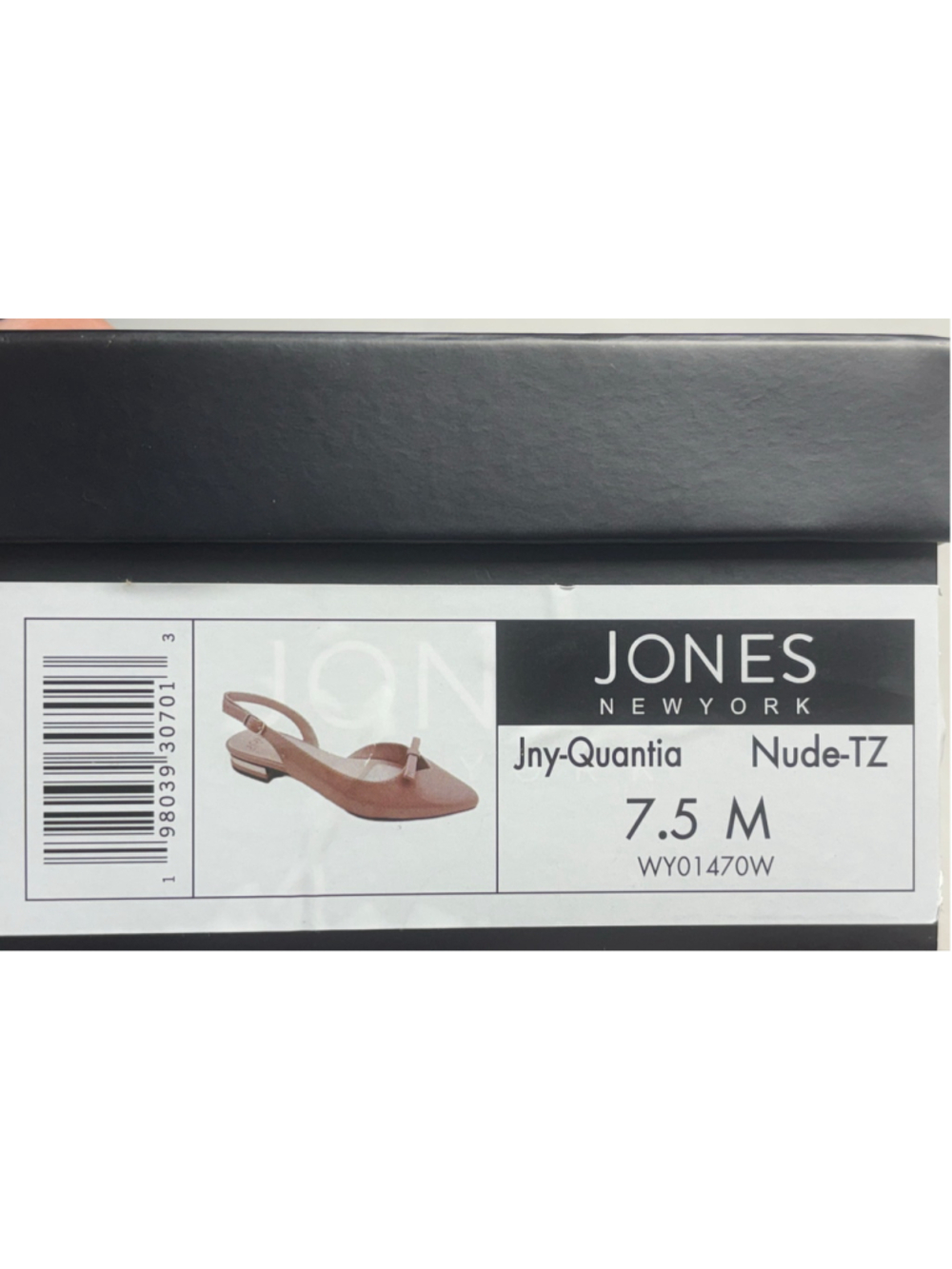 Jones NY Slingback Pointed Toe Flats Nude Preppy Neutral Sz 7.5 NIB "Quantia" - Picture 8 of 9